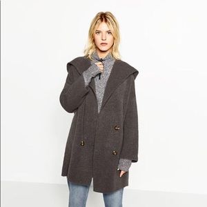 Zara Knit Wool Blend Button Up Cardigan